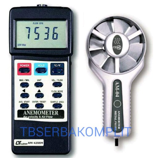 LUTRON AM-4206M ANEMOMETER METAL PROBE VANE AIR FLOW AIR VELOCITY ALAT UKUR KECEPATAN DAN TEKANAN AN