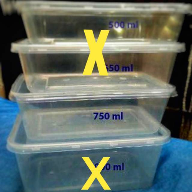 BOX PLASTIK makanan MICROWAVE 750ML STOCK TERBATAS