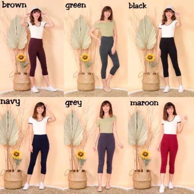 701 • Celana Legging Polos 7/8 Import • Basic Pants Legging Senam Olahraga • Bumil • Fashion Wanita