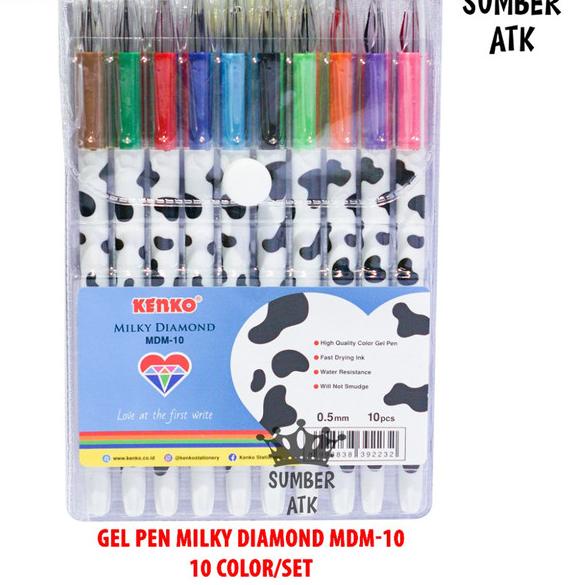 

✤ GEL PEN MILKY DIAMOND MDM-10 10 color 1 Set ♚