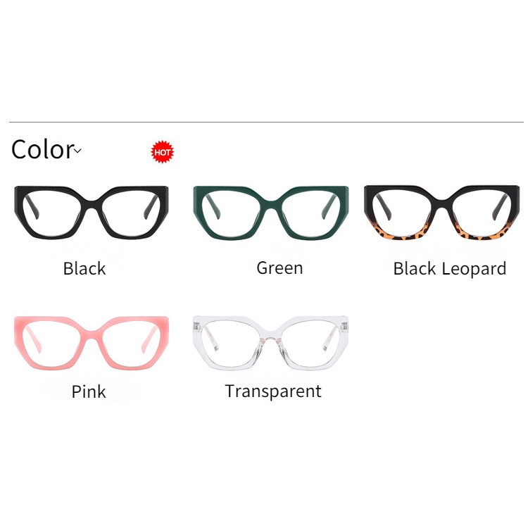 Kacamata Cat Eye Polygon Anti Radiasi Dengan Frame Besar Untuk Wanita