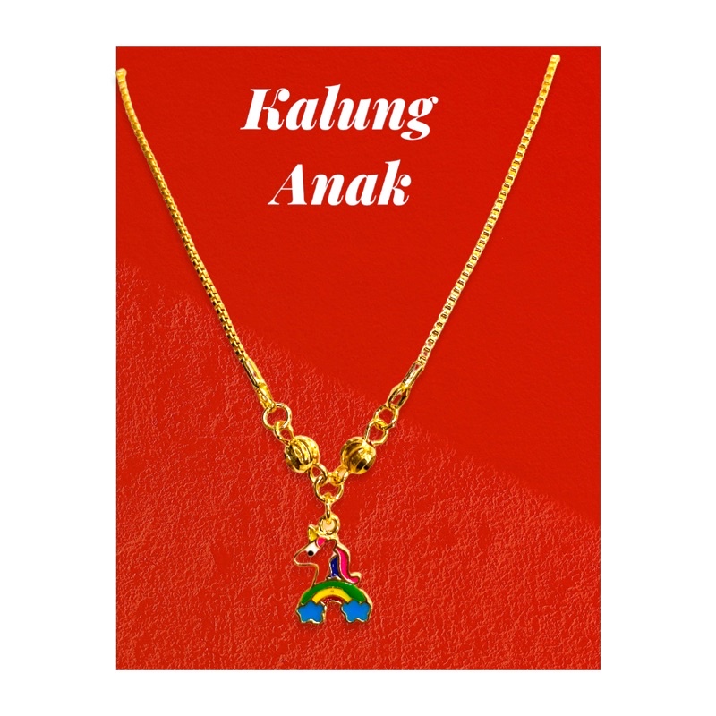 kalung untuk anak//kalung carakter //kalung lapis emas //perhiasan anak//kalung