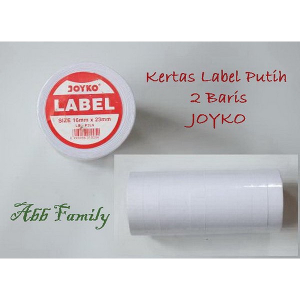 

Diskon Kertas Label Harga Price Label Putih Slop 2 Baris 10 Roll JOYKO Murah