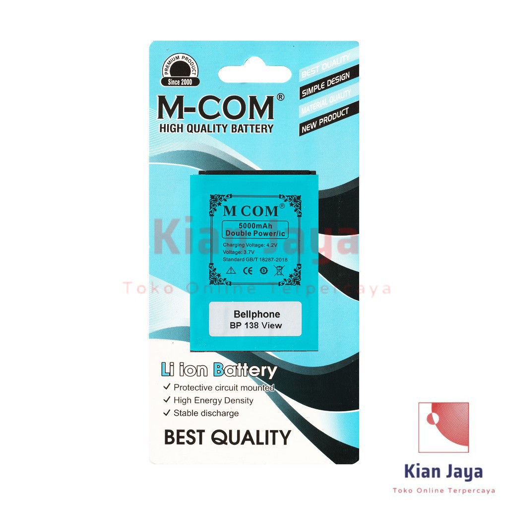 MCOM Baterai Hp Bellphone BP138 View Original Double Power Batre Batrai Battery Ori