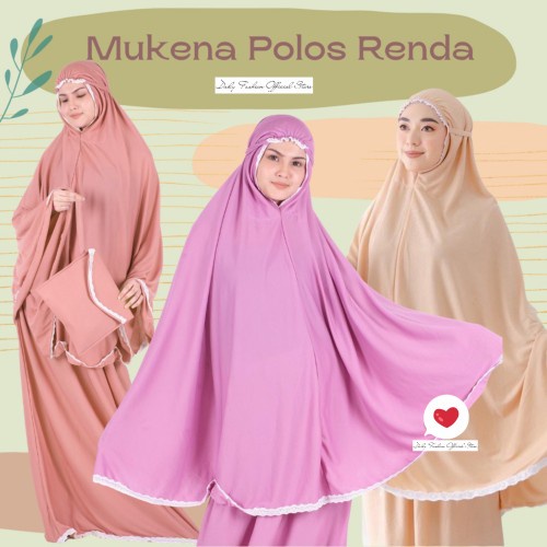 MUKENA POLOS RENDA / MUKENA RENDA DEWASA / MUKENA RENDA HYGET / MUKENA POLOS JUMBO