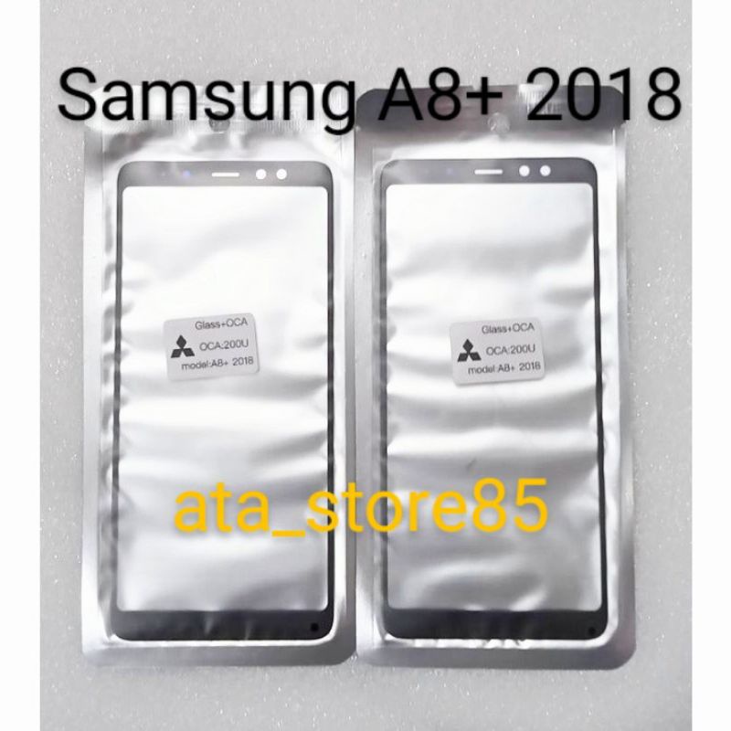 Kaca Depan Samsung A8+ 2018 | A8 Plus Kaca LCD TS TC Touchscreen Glass LCD+Lem Plus Oca Kering Original