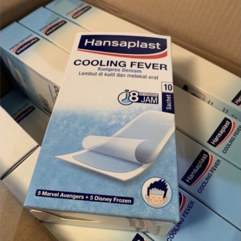 Hansaplast Cooling Fever 1 Box/10pcs [Isi Frozen 5 + Avenger 5] - Kompres Demam Anak
