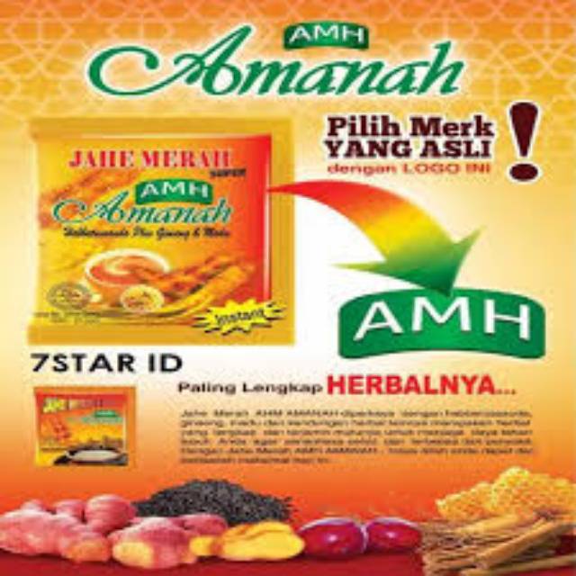 Jahe Merah bubuk AMH Plus Ginseng dan Habbatussauda