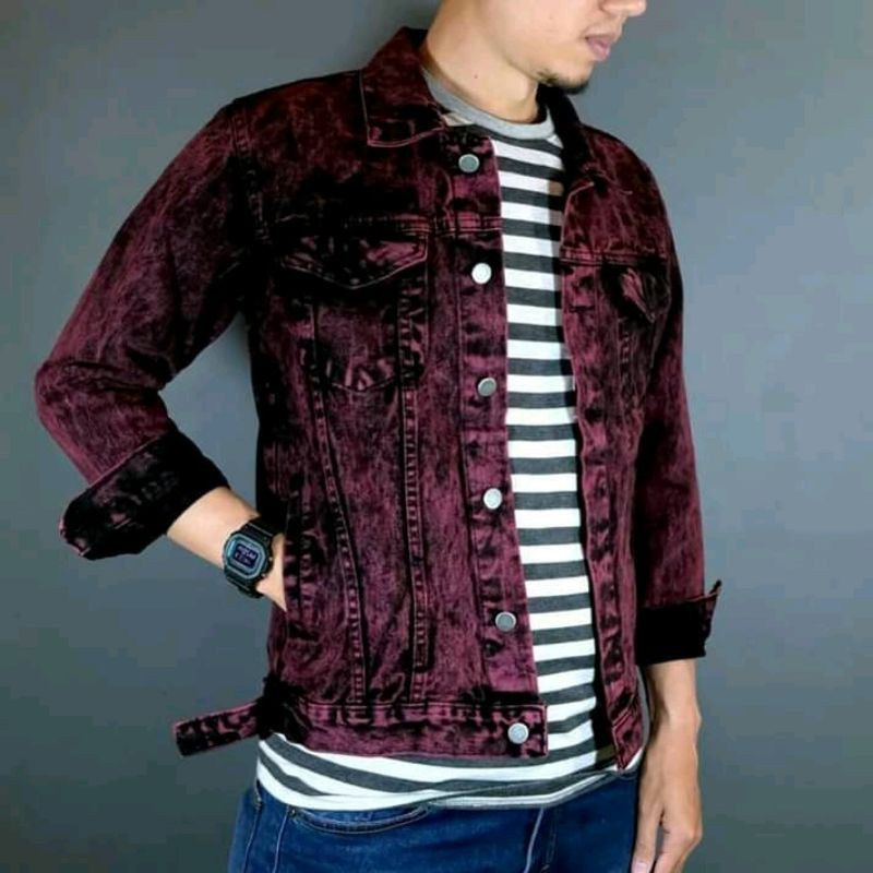 codstore - JEANS SANDWASH PREMIUM MAROON MURAH