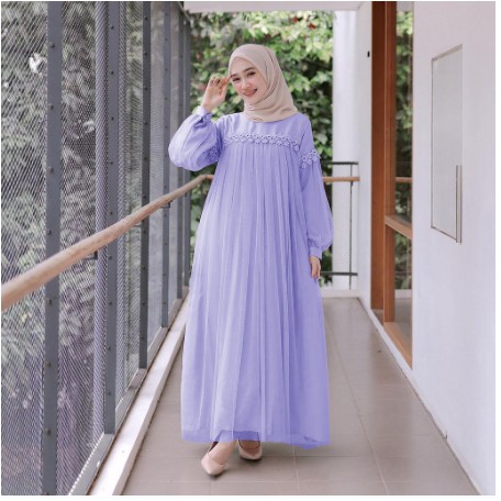 Baju Gamis Muslim Terbaru 2020 2021 Model Baju Pesta Wanita kekinian Bahan Velvet Kondangan remaja