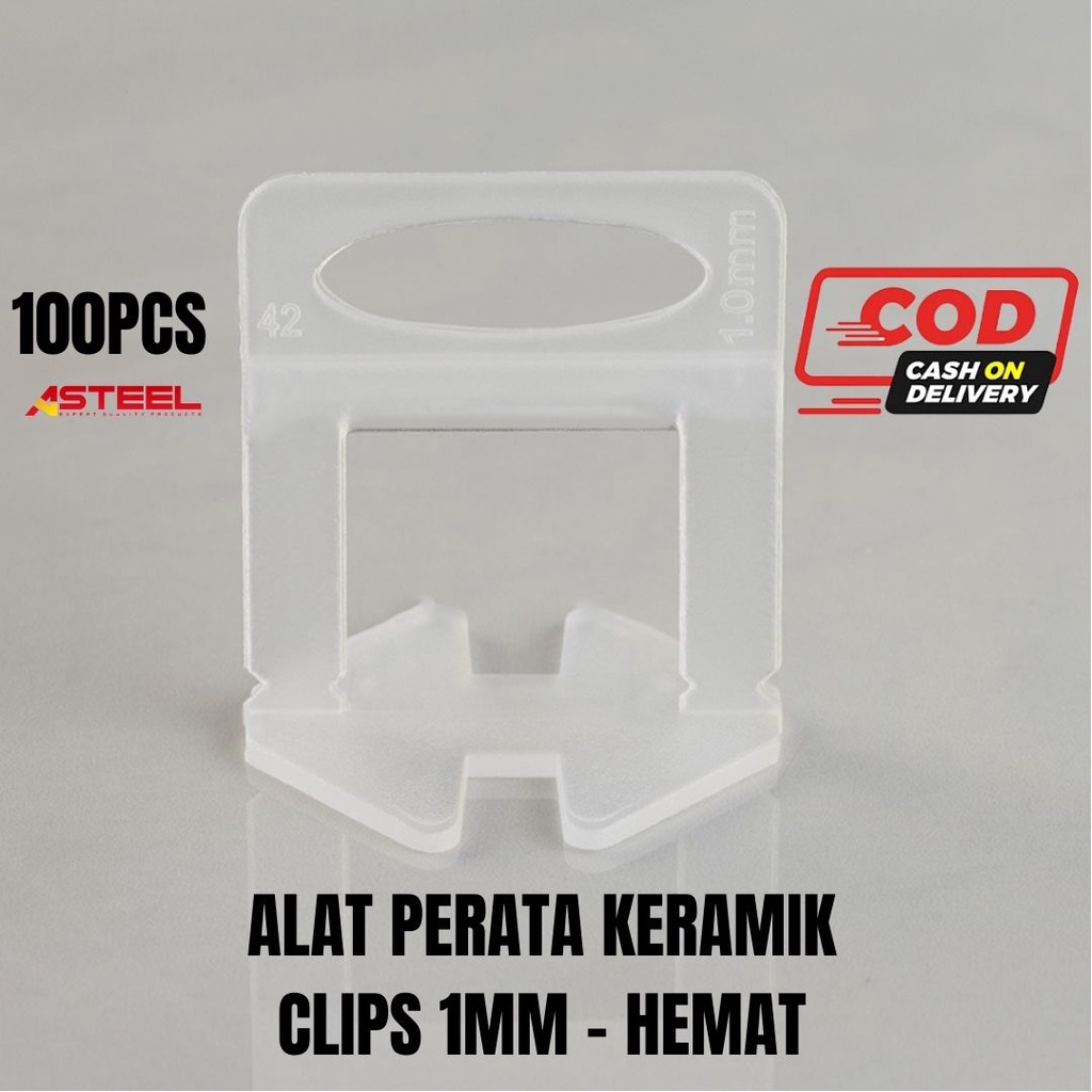 ASTEEL Promo Hemat Clips 1mm Alat Perata Keramik Tile Leveling System Murah - Klip 1mm Perata Keramik - Nat Keramik - Tile Leveling Keramik - Tile Leveling System - Alat Bantu Pasang Keramik - Alat Pasang Keramik - Alat Perata Granit