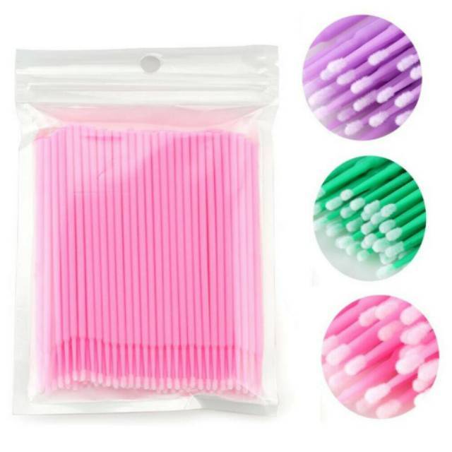 (ECER)Microbrush (MINIMAL 20PCS Pembelian Single) for eyelash extension bulu mata SATUAN  TERMURAH