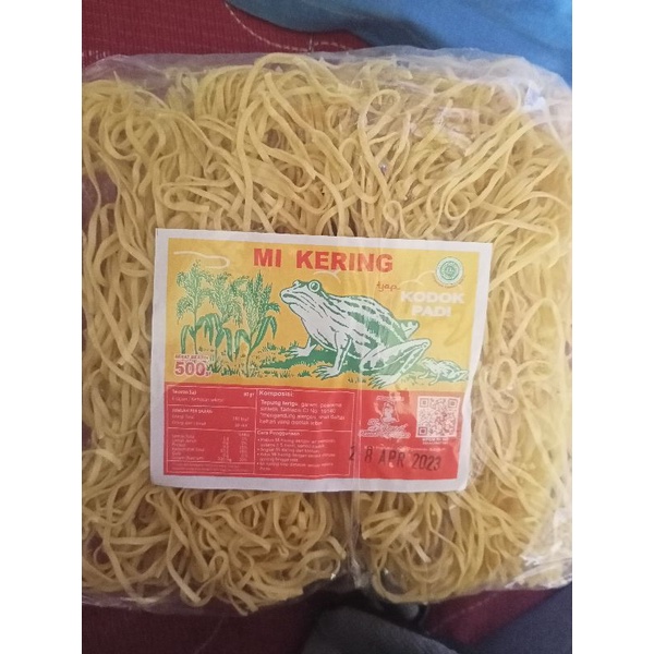 

Mie Kodok Mi kering