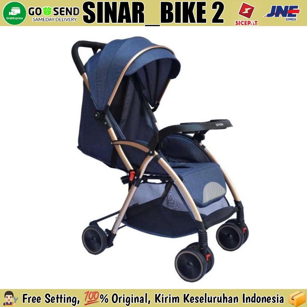 Baby Stroller Pliko Spyder 297 Gold Frame Kereta Dorong Bayi