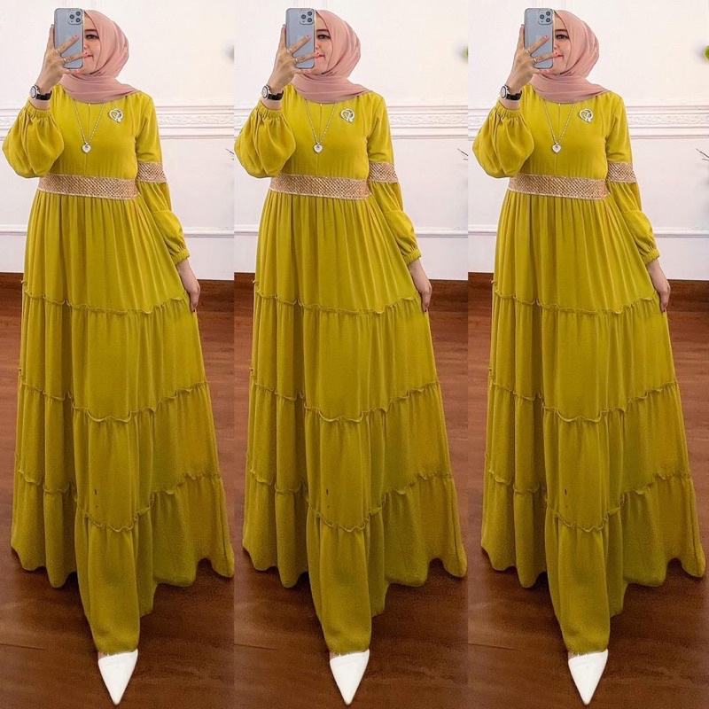 Gamis Full ceruti renda