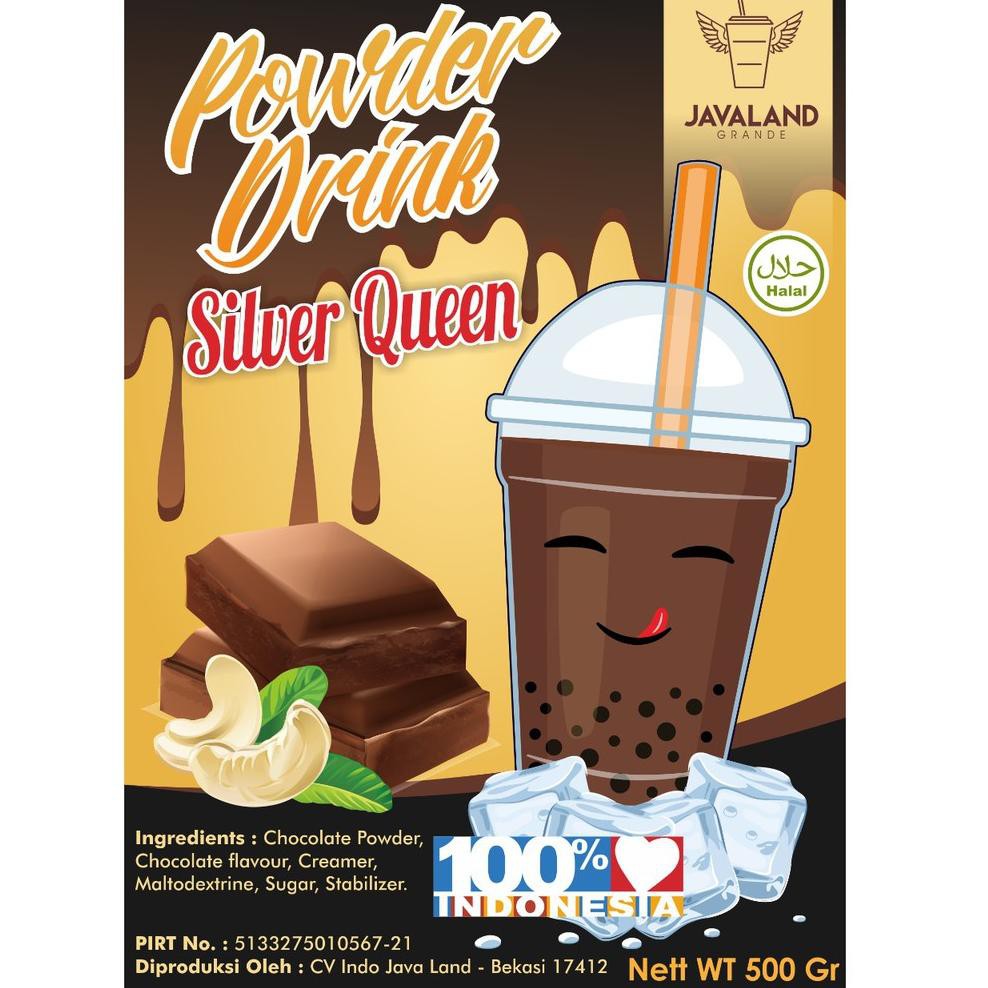 

[TERMURAH SESHOPEE!] Bubuk Minuman Rasa Silver Queen Bubble drink Powder drink Ice Blended 1kg Javal