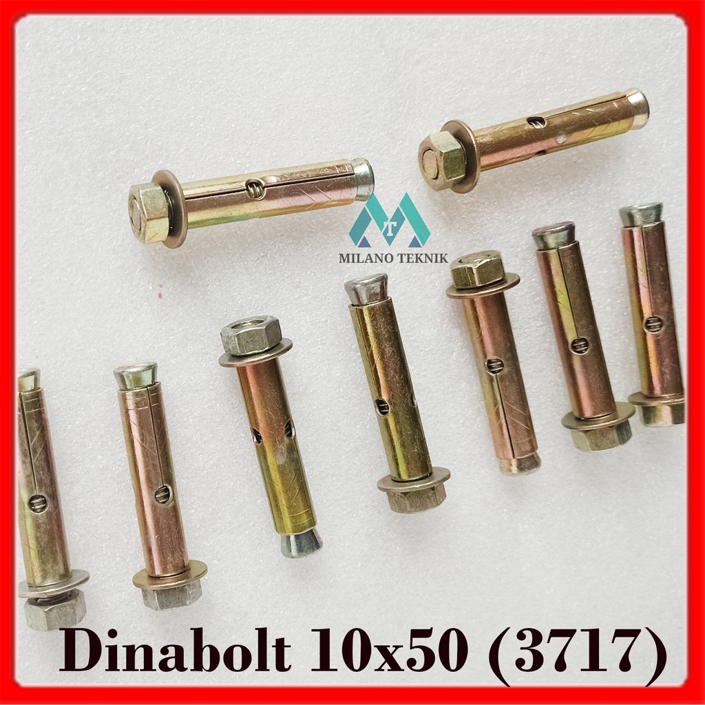 Dinabol 10x50(3717) isi 150pcs dinabolt 10mm x 50mm baut beton wowo baut tanam