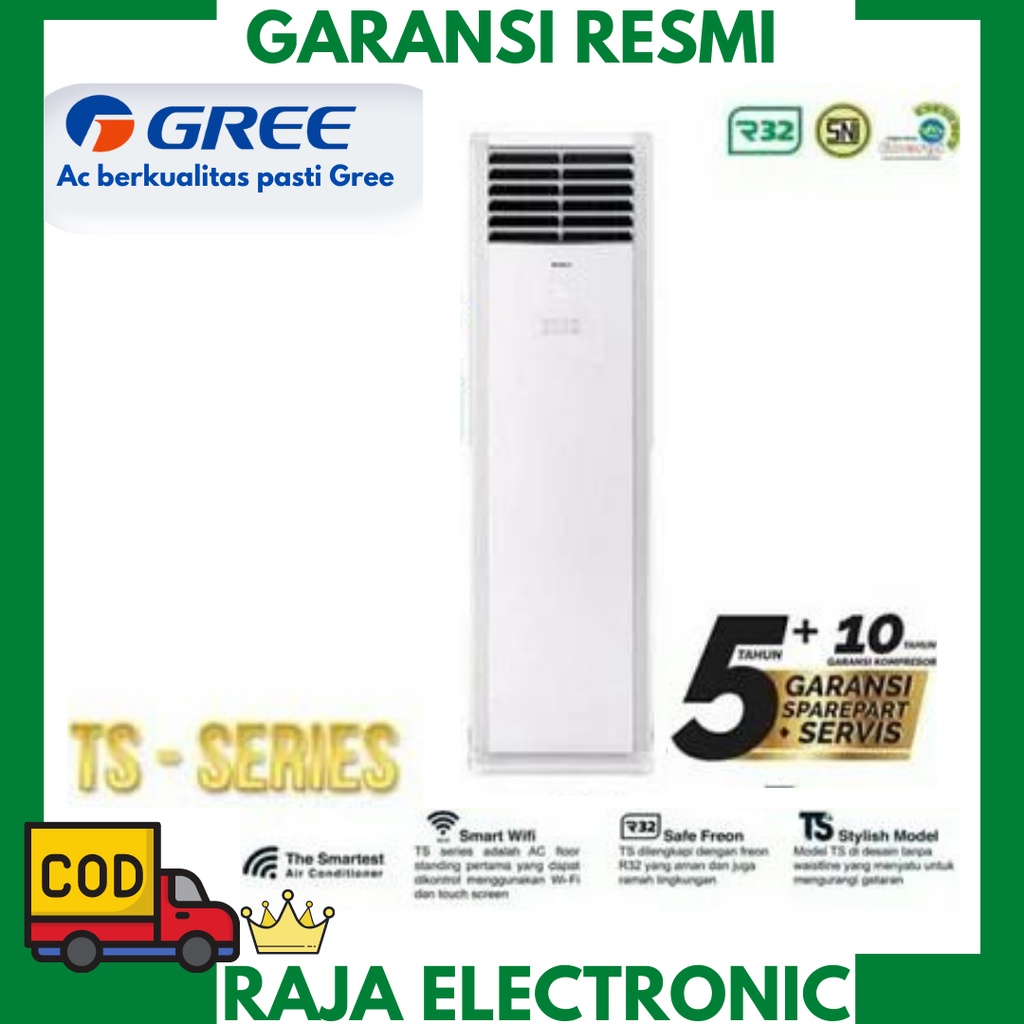 AC Gree Floor Standing Deluxe 2 PK 18TS Seri TS GVC Berdiri 2pk