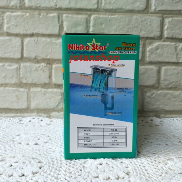 NIKITA STAR NS06 NS 06 skimmer hanging filter gantung hang on aquarium aquascape