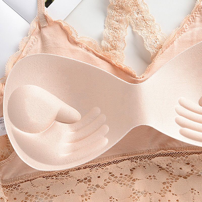 ✅𝐅𝐎𝐈𝐒𝐒® Bra Renda Wanita Seksi Pakaian Dalam Bra Bralette Berongga Tanpa Jahitan 1222