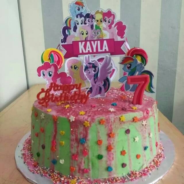 

Kue ulangtahun anak karakter little pony size 28