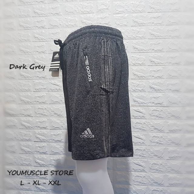 CELANA PENDEK PRIA CELANA OLAHRAGA TRAINING MISTY ADIDAS DARK GREY 1178