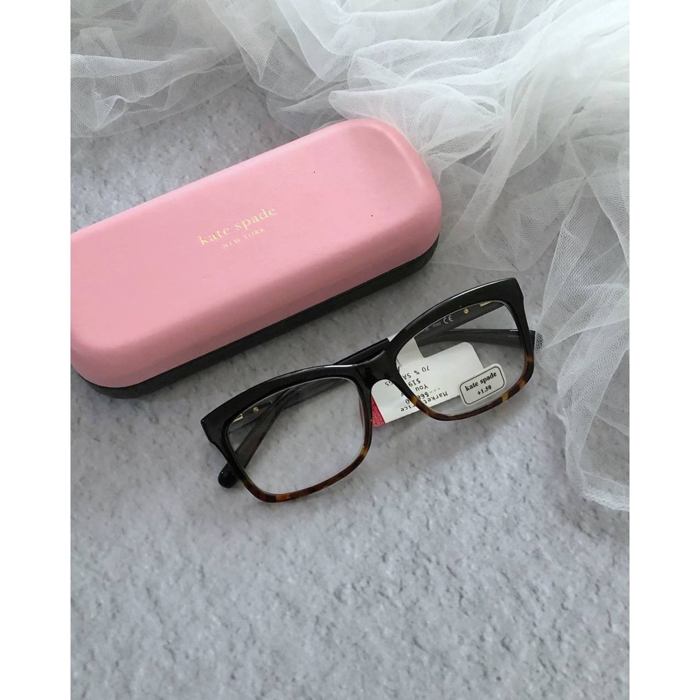 Kacamata Baca Wanita Original Kate Spade Dollie +1.50 Black Havana