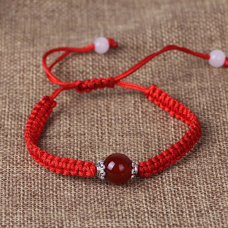 Gelang Lucky Red String Rope Agates Beads