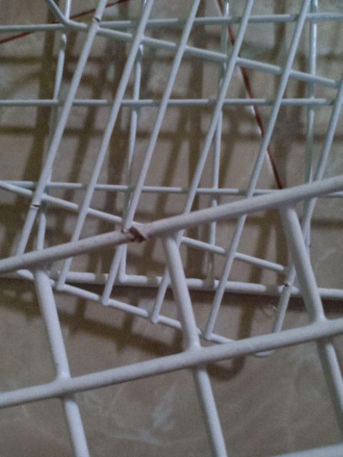 Taeyang-white Wall Grid Keranjang Gantung Hiasan Dinding Wire Mesh 60x40 Putih