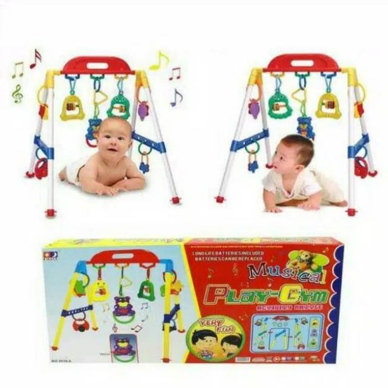 Mainan bayi SIT AND PLAY BABY FITNESS MUSICAL PLAYGYM / Mainan Rattle Bay Musical Play gym