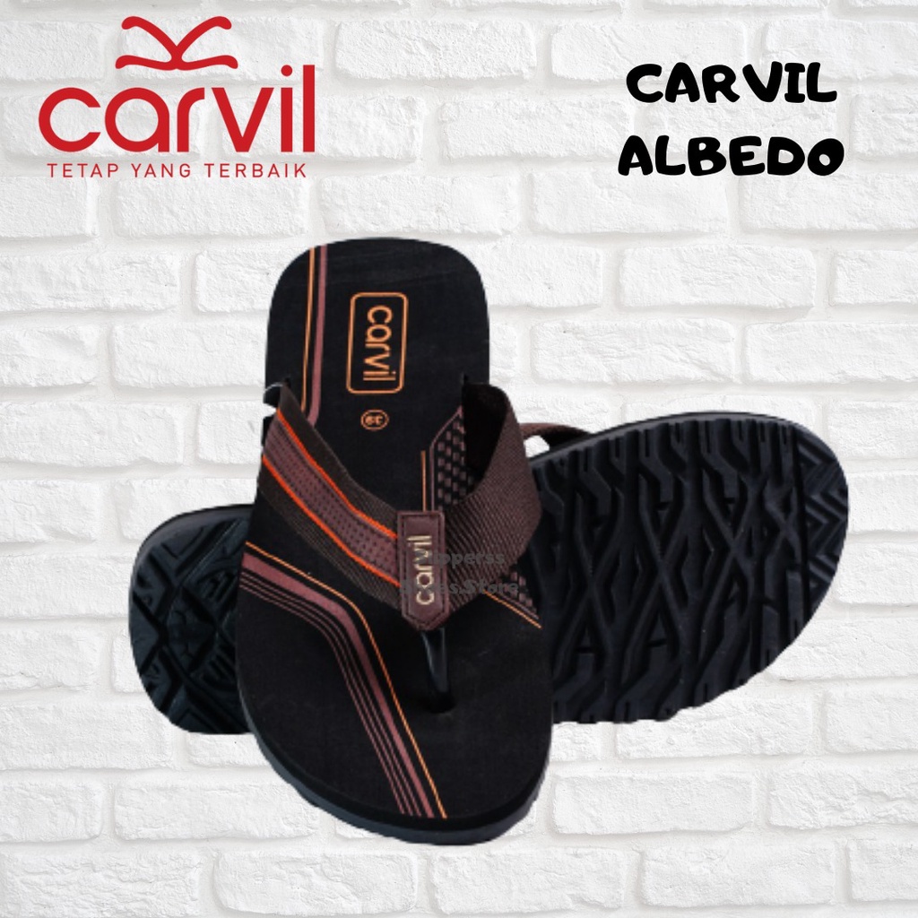 CARVIL ALBEDO/Sandal Carvil Jepit/sandal pria dewasa/sandal wanita/sandal kasual/sandal termurah/san
