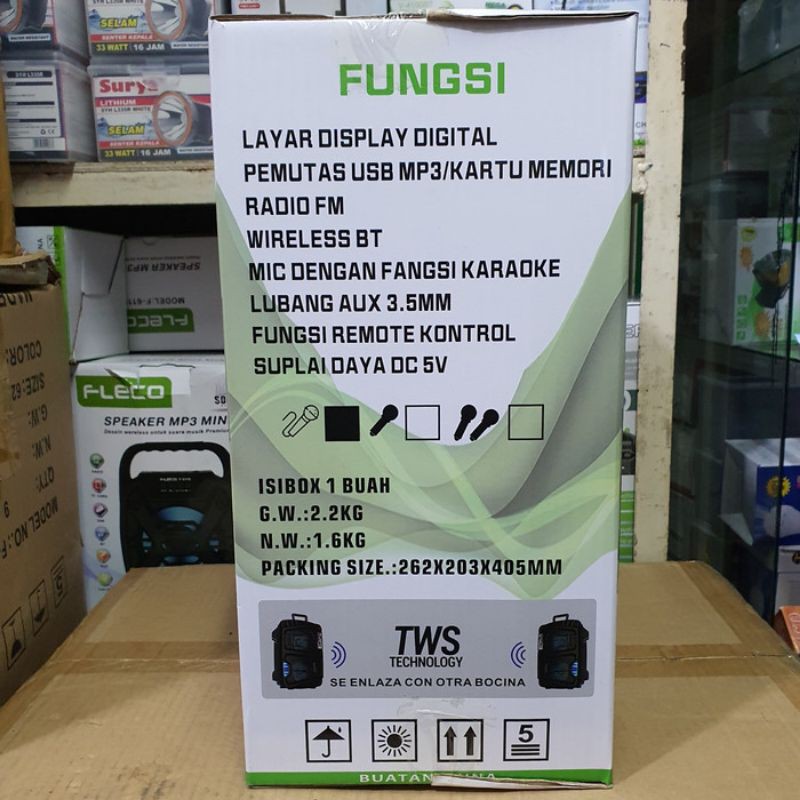 Speaker Bluetooth Fleco F 6565 + Bonus Mic