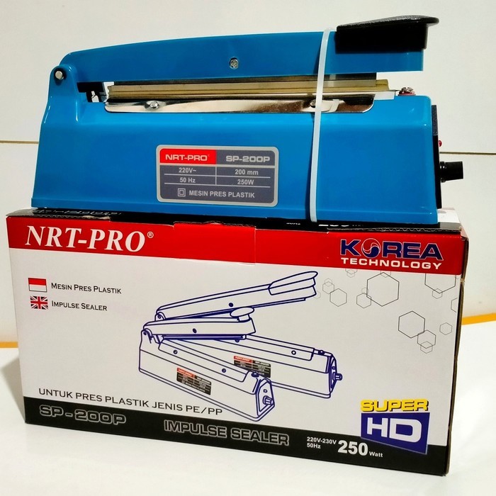 NRT PRO IMPLUSE SEALER 200P BODY PLASTIK / MESIN PRES PLASTIK 20CM