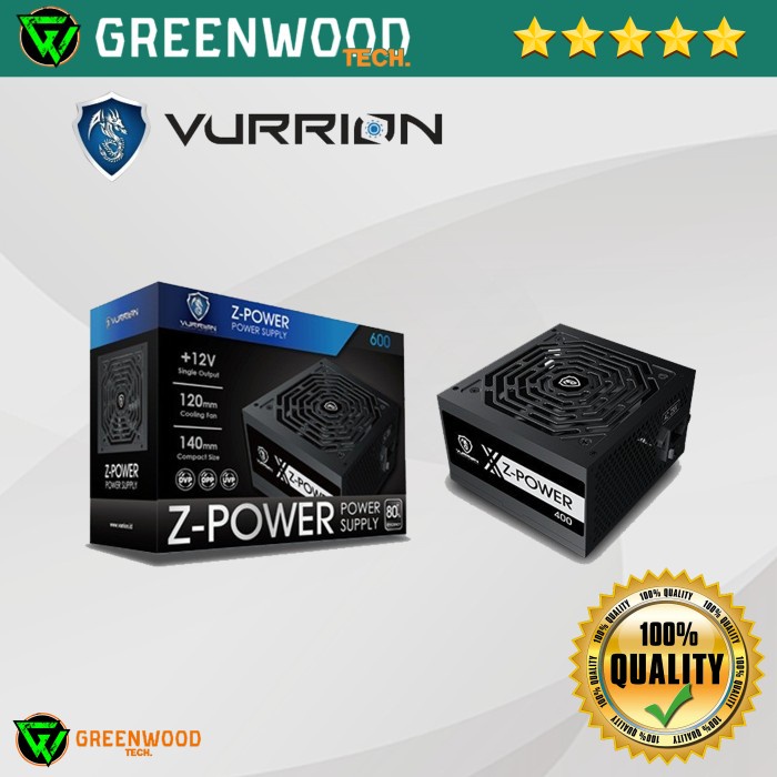 Power Supply VURRION Z-POWER 400 80+ GARANSI 10 TAHUN PSU 400Watt