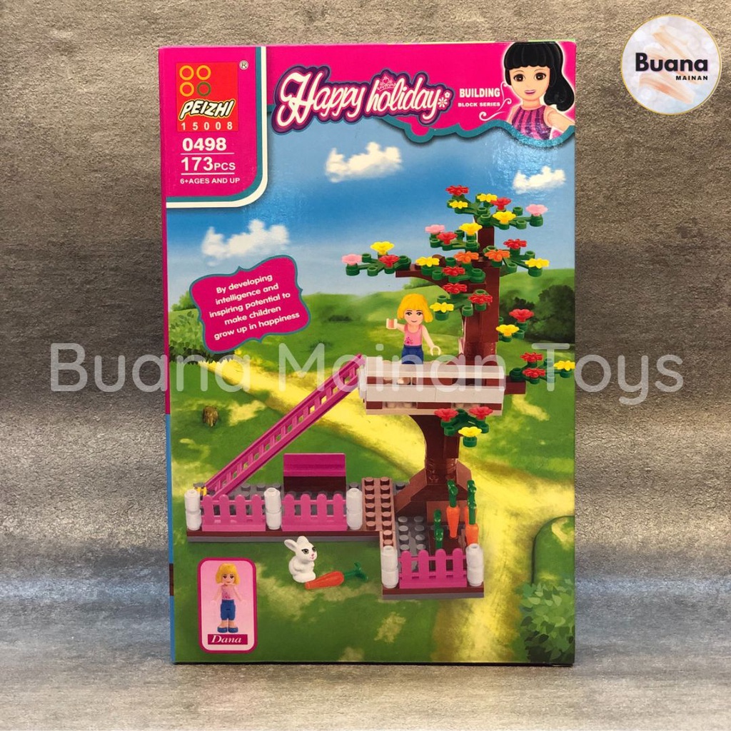 BRICK PEIZHI HAPPY HOLIDAY 0498 RUMAH POHON GARDEN TREE HOUSE