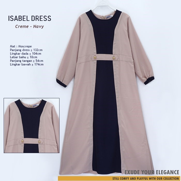 Gamis Moscrepe Polos Terbaru atau Longdress Fashion | ISABEL DRESS