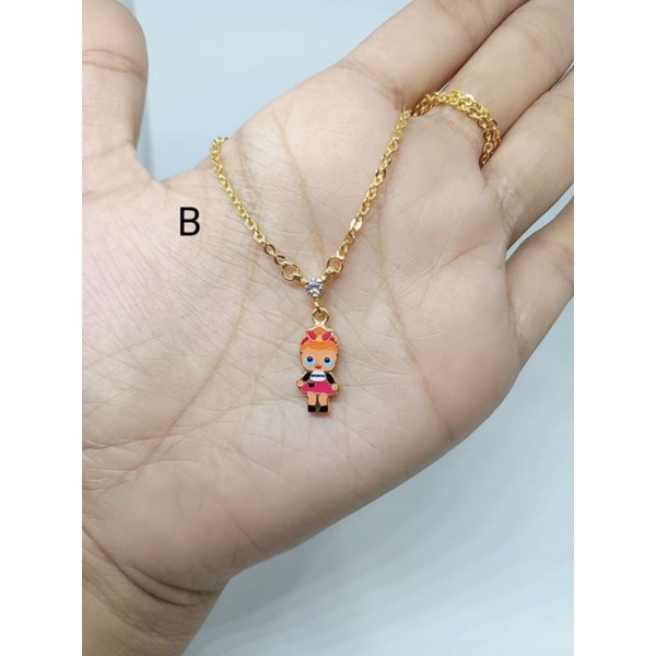 kalung koye anak lol cat kramik premium kalung perak925 asli lapis emas kalung fashion anak s925