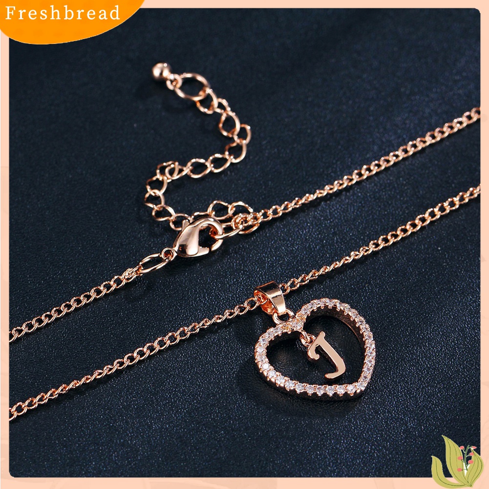 [TERLARIS]Concise Hollowed Heart Alphabet Unisex Necklace Jewelry Neck Chain Pendant Decor