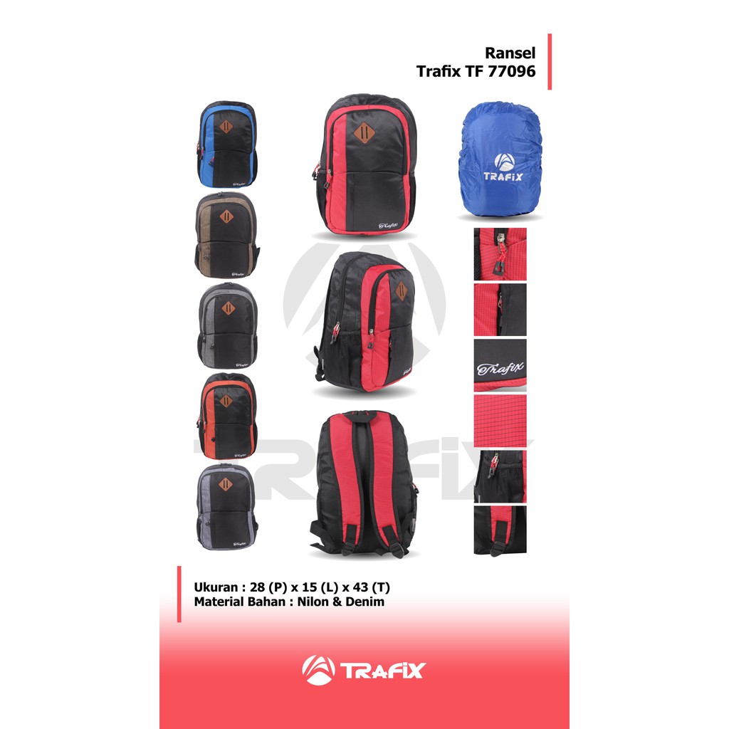 [KLIKTAS] Tas Ransel Laptop ringan TRAFIX - TF 77096 - Backpack ABG stylish