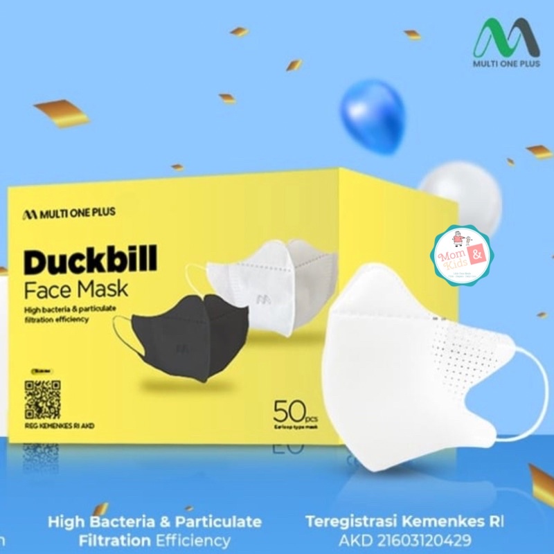 Masker Duckbill Multi One Plus 3ply 50 pcs | Premium Mask Medis Kemenkes