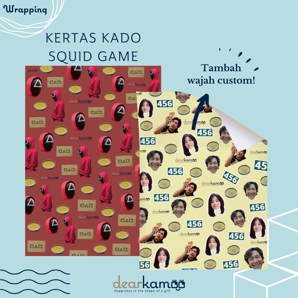 

SquidGame Gift Wrapping Paper / Kertas Kado / Custom Wajah