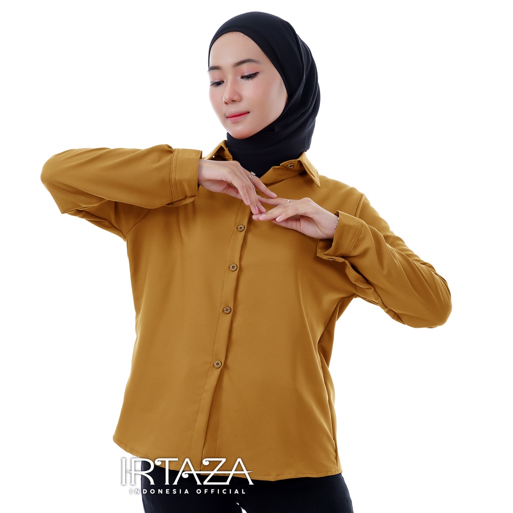Kemeja Wanita Polos Pretty Woman Basic Original Madame Sexy-Gold