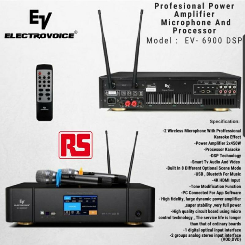 Power Amplifier Karaoke ELECTROVOICE EV6900DSP