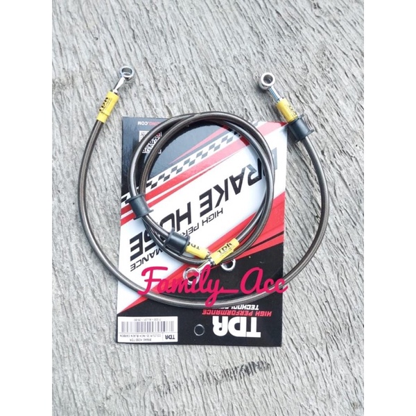 SELANG REM DEPAN TDR 24/35 INCHI BLACK CARBON SERIES 60/90cm TDR ORIGINAL DEPAN DAN BELAKANG