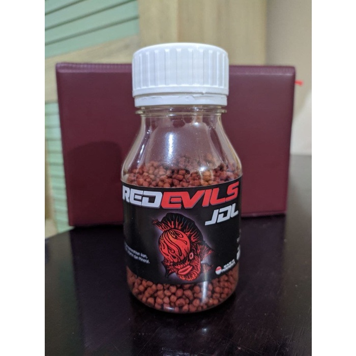 Pakan Ikan Lohan Red Devil JDL 100 Gram / Makan Ikan Lohan