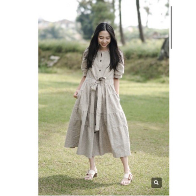 MAVEN OPHELIA DRESS IN ROLLED OAT