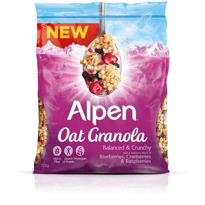 

#HANDCARRY Alpen Oat Granola with Blueberries Cranberries & Raspberries 375g - UFOHCR2150