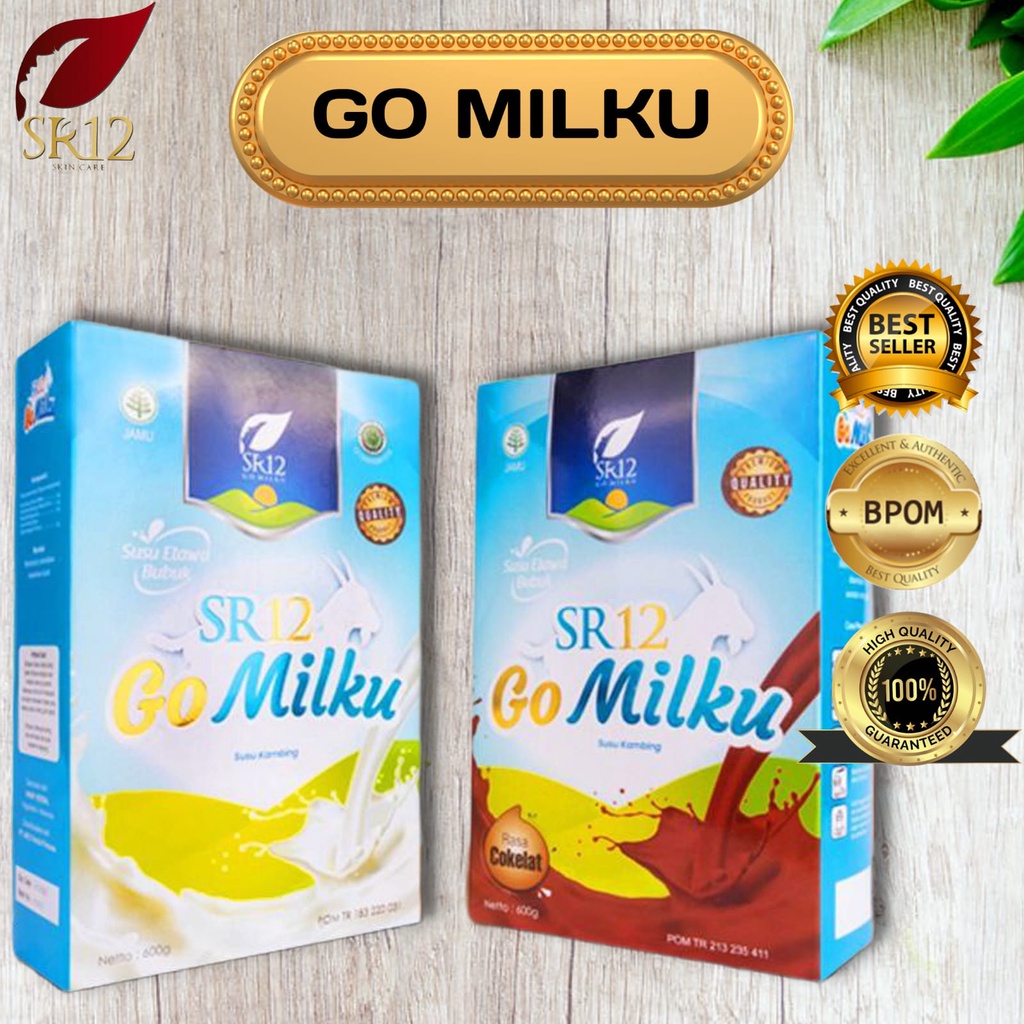 

GO MILKU SR12 SUSU ETAWA TERBAIK GOMILKU SUSU KAMBING KUALITAS PREMIUM GOAT MILK SUSU BUBUK BPOM