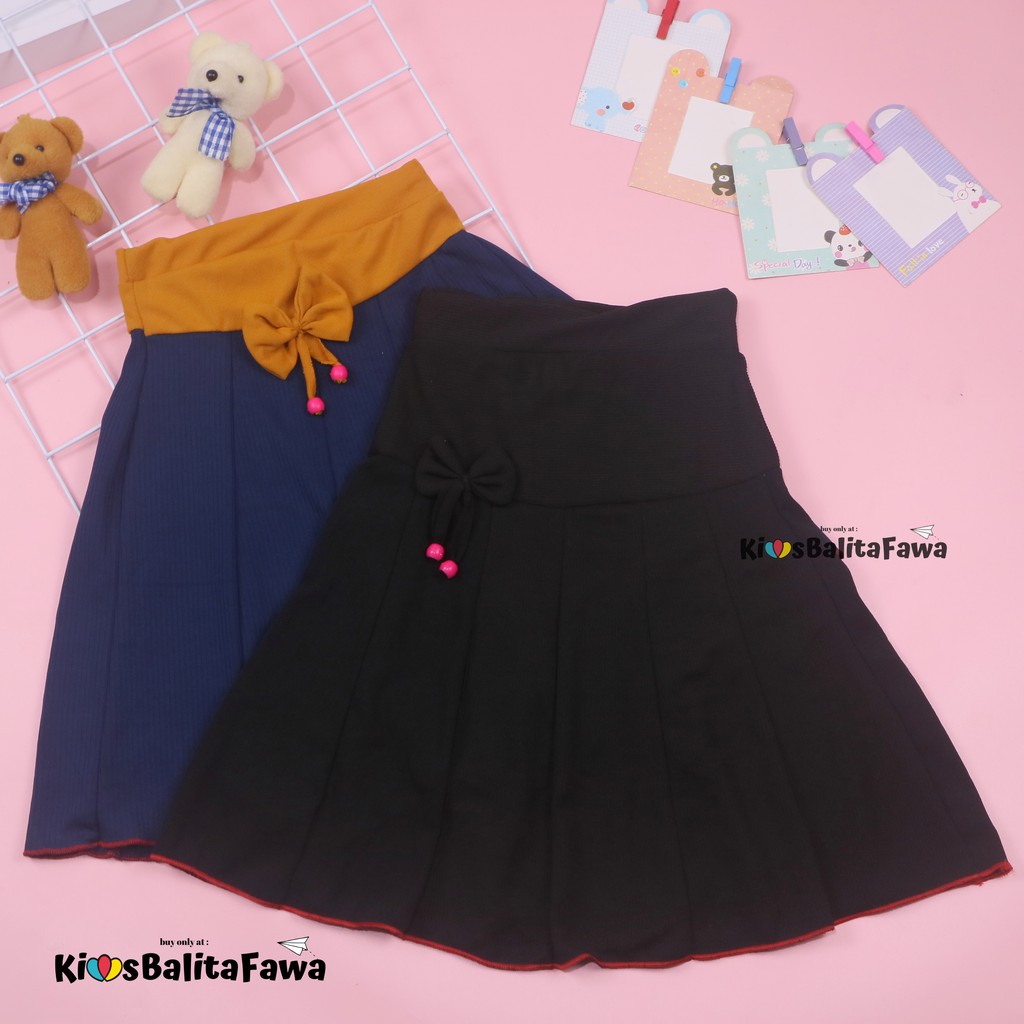 [POLOS] Rok Pita Bianca uk 6-7 Tahun / Skirt Pendek Anak Cewek Perempuan Polos Import Best Quality