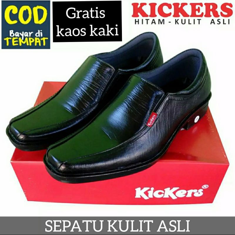 Kickers-sepatu pantofel-formal-kerja-kantor-hotel-guru-wisuda-nikah-pria kickers kulit asli